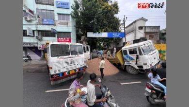 In the city of Surat due to normal rains the poles of the government system fell into disrepair