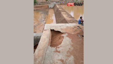 Leakage again in recently repaired check dam at Nanidabar village Daman Ganga Weir-2 section corruption exposed