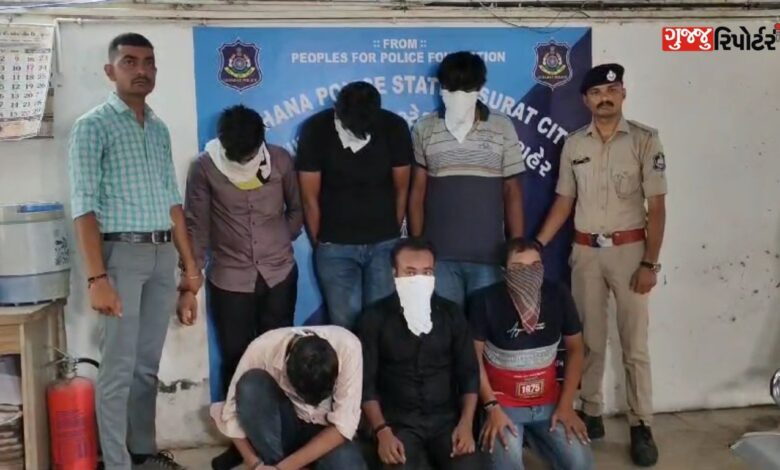 Police raid in Sarthana area of ​​Surat
