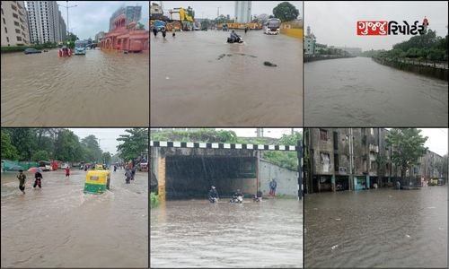 In the city of Surat, where it rains incessantly, water is everywhere