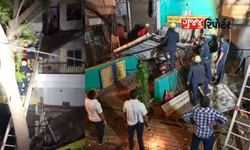 Slab collapse incident in three storied building near Palanpur village: Palanpur fire team saved three floors