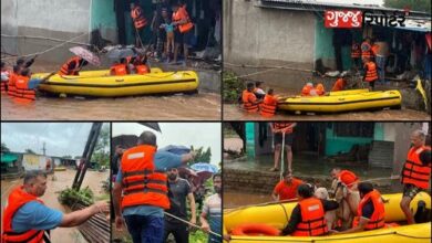 21 persons were rescued by SDRF team in Wankal village of Mangarol taluk of Surat district: