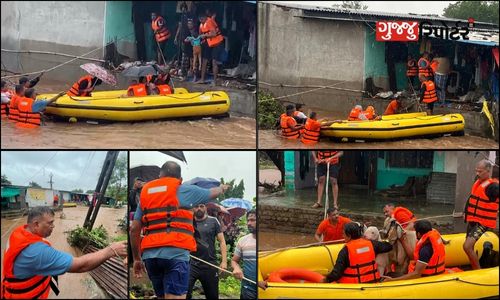 21 persons were rescued by SDRF team in Wankal village of Mangarol taluk of Surat district: