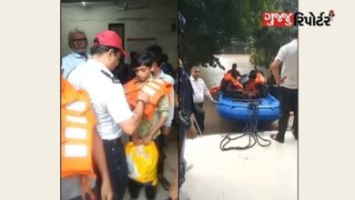 Rain water rescue to students and public of Surat